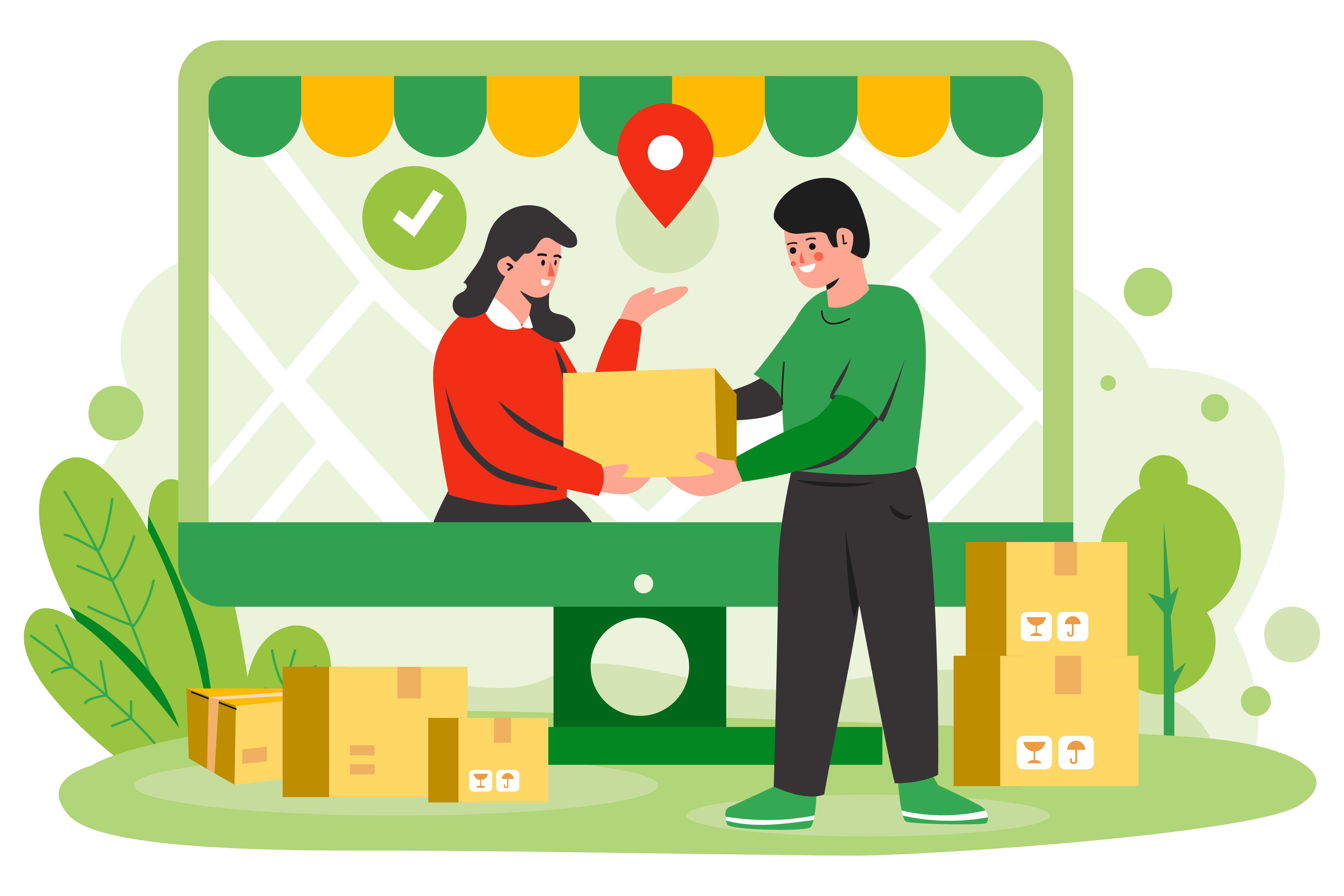 Delivery Service Illustration For The Store